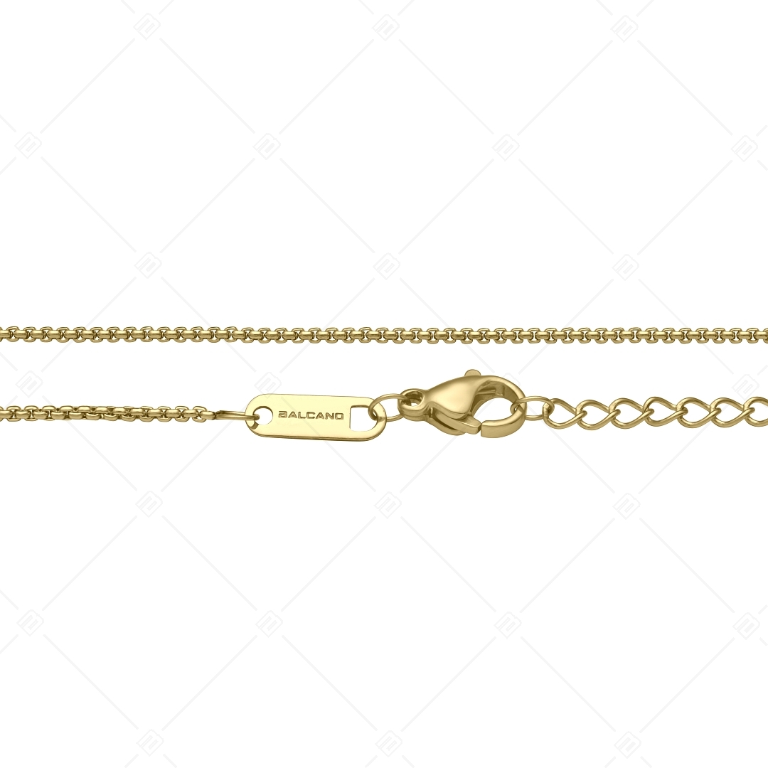 BALCANO - Round Venetian / Stainless Steel Round Venetian Chain-Anklet, 18K Gold Plated - 1,2 mm (751241BC88)