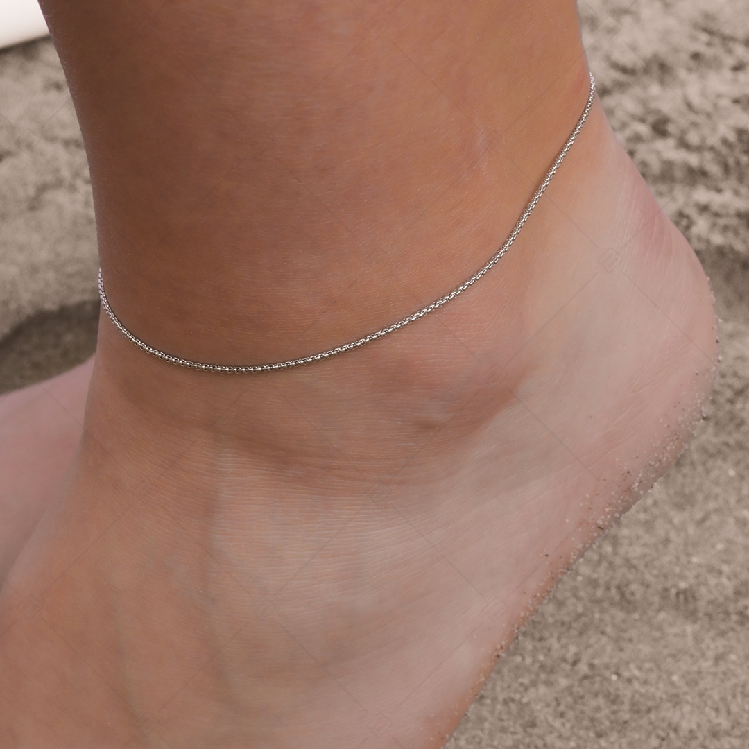 BALCANO - Round Venetian / Edelstahl Venezianer Rund Ketten-Fußkette mit Hochglanzpolierung - 1,2 mm (751241BC97)