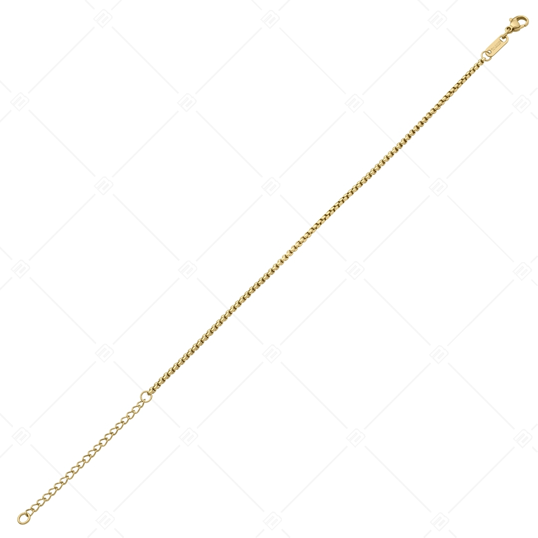 BALCANO - Round Venetian / Edelstahl Venezianer Rund Ketten-Fußkette mit 18K Gold Beschichtung - 1,5 mm (751242BC88)