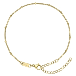BALCANO - Saturn / Stainless Steel Saturn Chain-Anklet, 18K Gold Plated - 1,5 mm