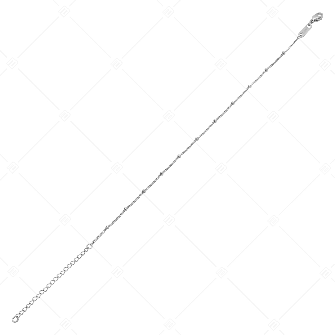 BALCANO - Saturn / Bracelet de cheville pancer maillons à baies en acier inoxydable avec hautement polie - 1,5 mm (751262BC97)