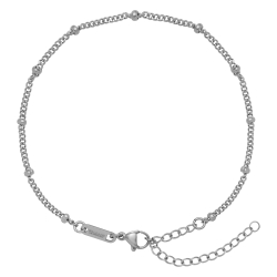 BALCANO - Saturn / Stainless Steel Saturn Chain-Anklet, High Polished - 2 mm