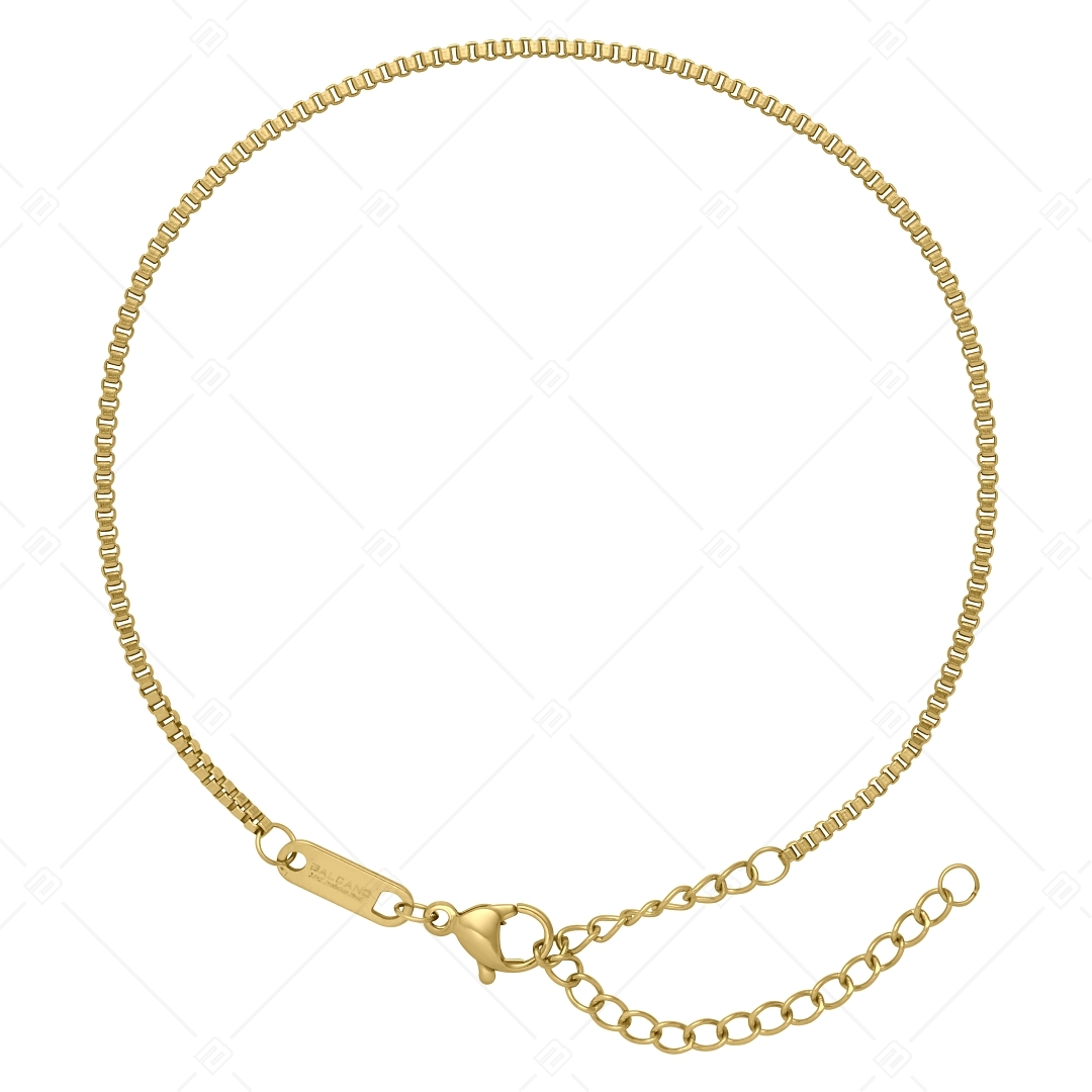 BALCANO - Venetian / Stainless Steel Venetian Chain-Anklet, 18K Gold Plated - 1,5 mm (751292BC88)