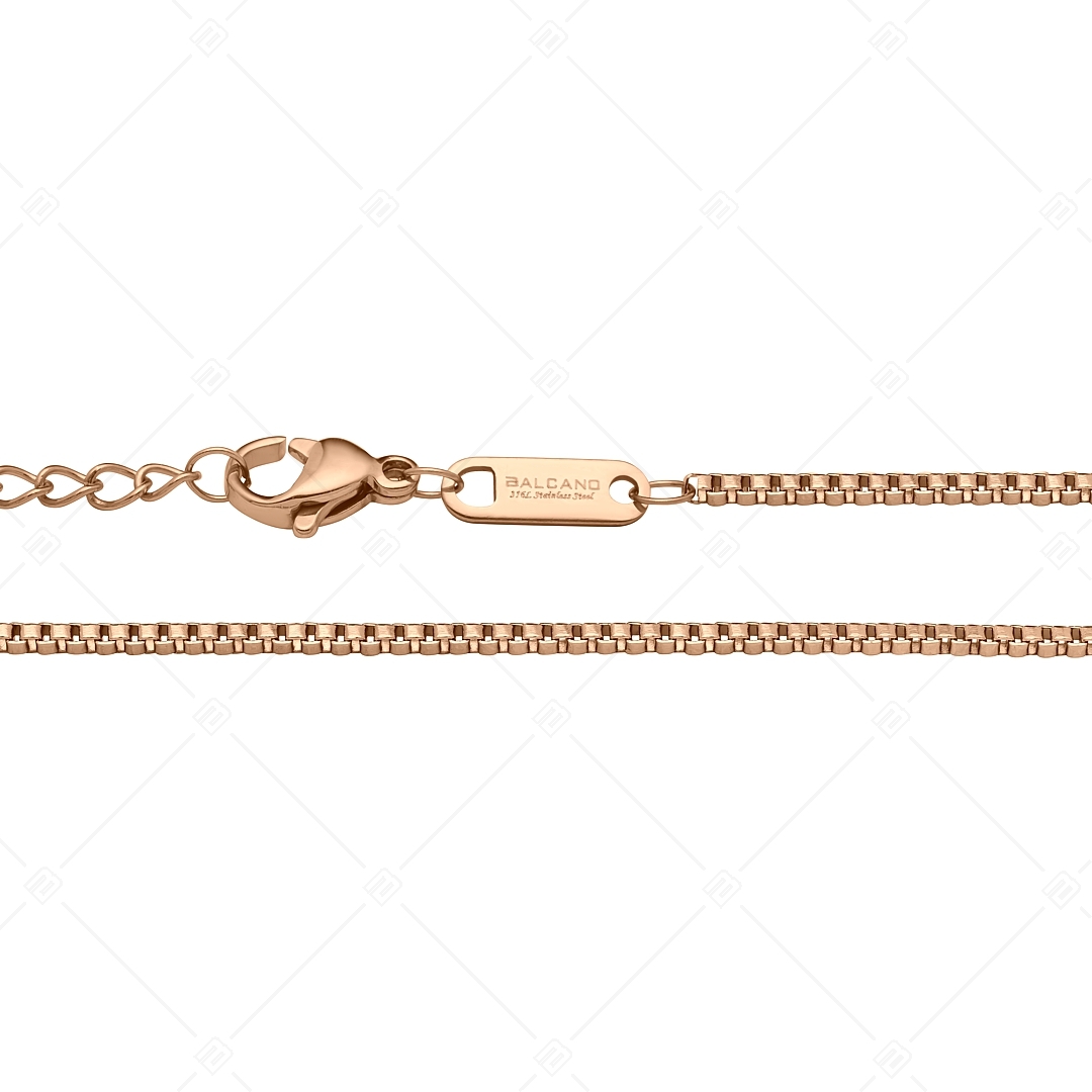 BALCANO - Venetian / Stainless Steel Venetian Chain-Anklet, 18K Rose Gold Plated - 1,5 mm (751292BC96)