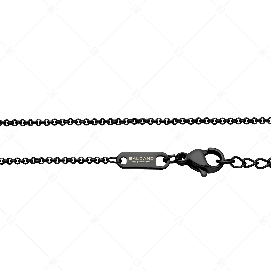 BALCANO - Belcher / Stainless Steel Belcher Chain-Anklet, Black PVD Plated - 1,5 mm (751302BC11)