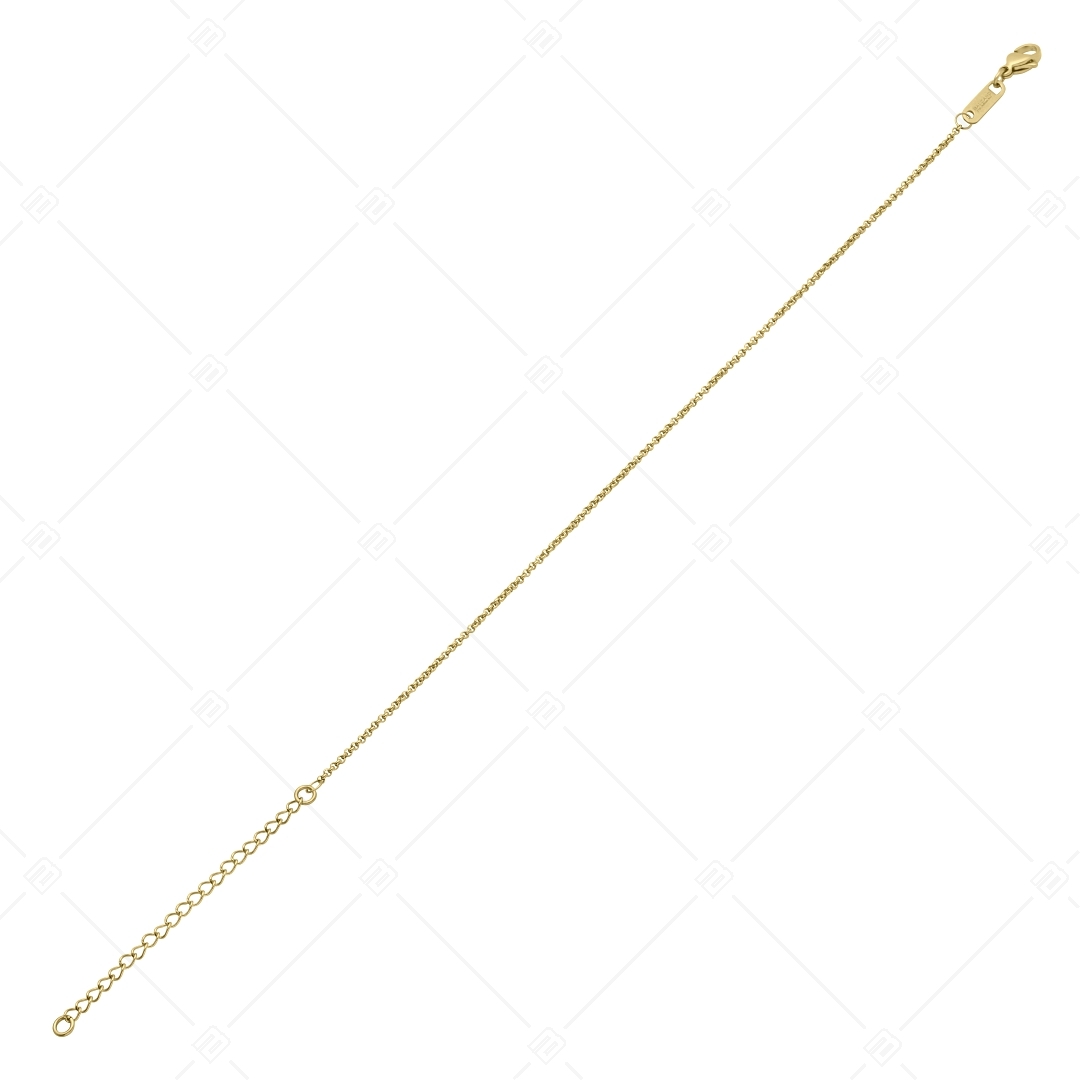 BALCANO - Belcher / Edelstahl Belcher Kette-Fußkette  mit 18K Gold Beschichtung - 1,5 mm (751302BC88)