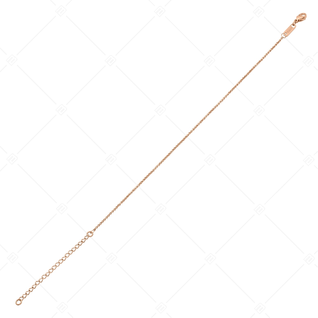 BALCANO - Belcher / Edelstahl Belcher Kette- Fußkette mit 18K Rosévergoldung - 1,5 mm (751302BC96)