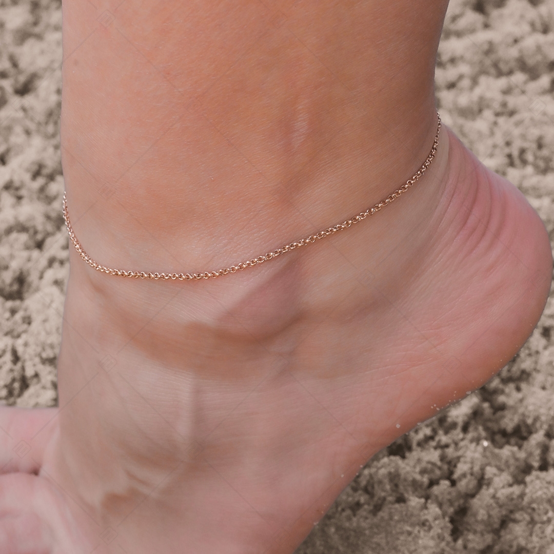 BALCANO - Belcher / Stainless Steel Belcher Chain-Anklet,, 18K Rose Gold Plated - 1,5 mm (751302BC96)