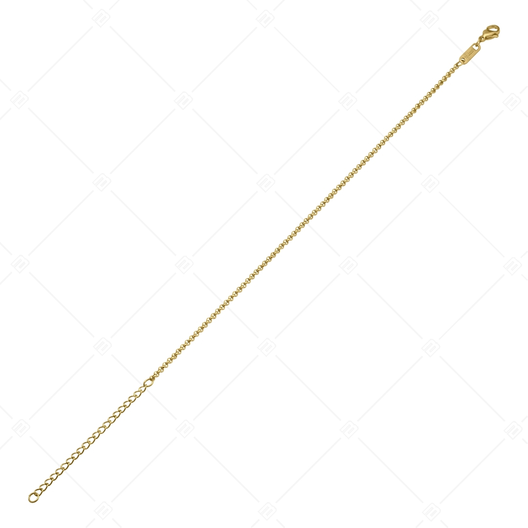 BALCANO - Belcher / Stainless Steel Belcher Chain-Anklet, 18K Gold Plated - 2 mm (751303BC88)