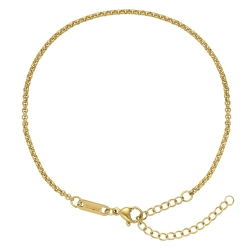 BALCANO - Belcher Chain anklet, 18 K gold plated - 2 mm