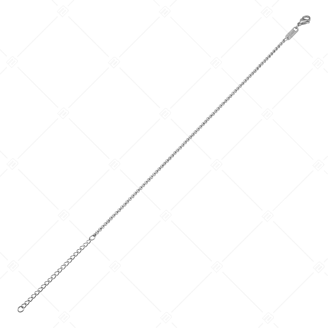 BALCANO - Belcher / Bracelet de cheville type chaîne à maille rolo en acier inoxydable avec hautement polie - 2 mm (751303BC97)