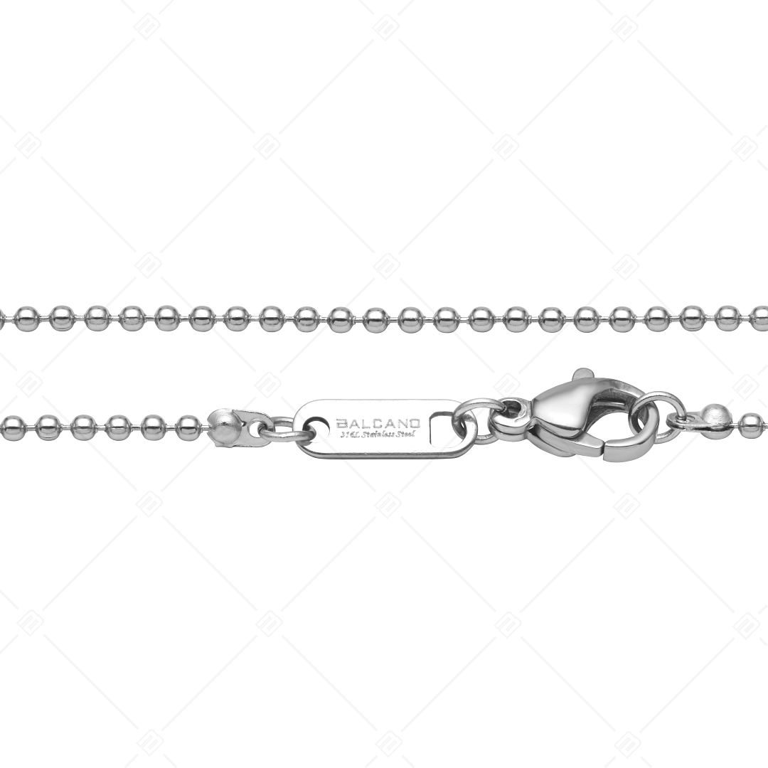 BALCANO - Ball Chain / Bracelet de cheville maille de baies en acier inoxydable avec hautement polie - 1,5 mm (751312BC97)