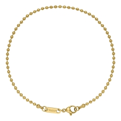 BALCANO - Ball Chain anklet, 18 K gold plated - 2 mm