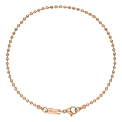 BALCANO - Ball Chain / Stainless Steel Ball Chain-Anklet, 18K Rose Gold Plated - 2 mm