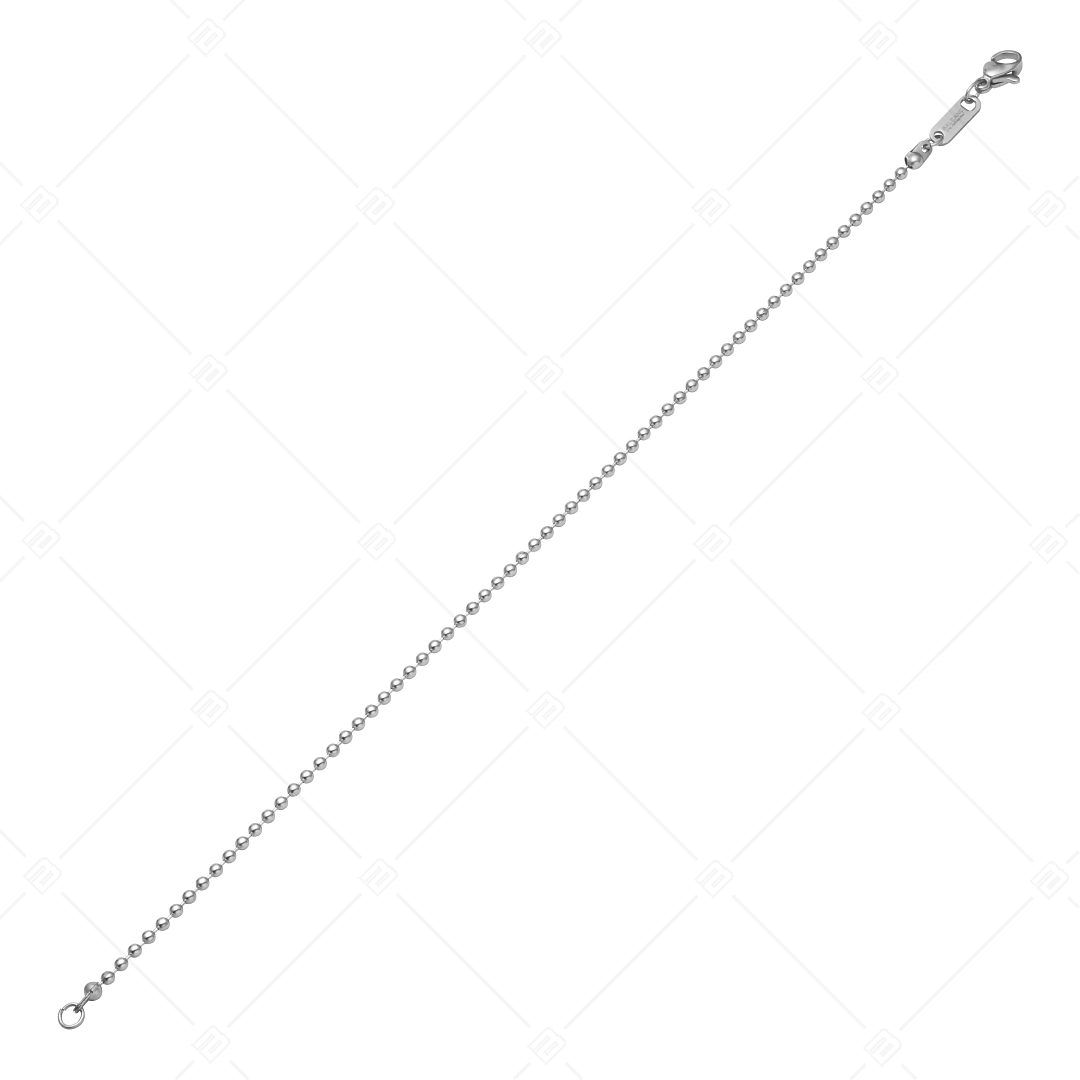 BALCANO - Ball Chain / Bracelet  de cheville maille de baies en acier inoxydable avec hautement polie - 2 mm (751313BC97)
