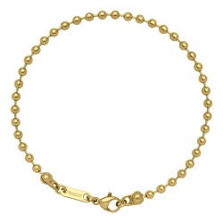 BALCANO - Ball Chain anklet, 18 K gold plated - 3 mm