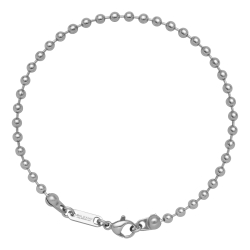 BALCANO - Ball Chain anklet, high polished - 3 mm