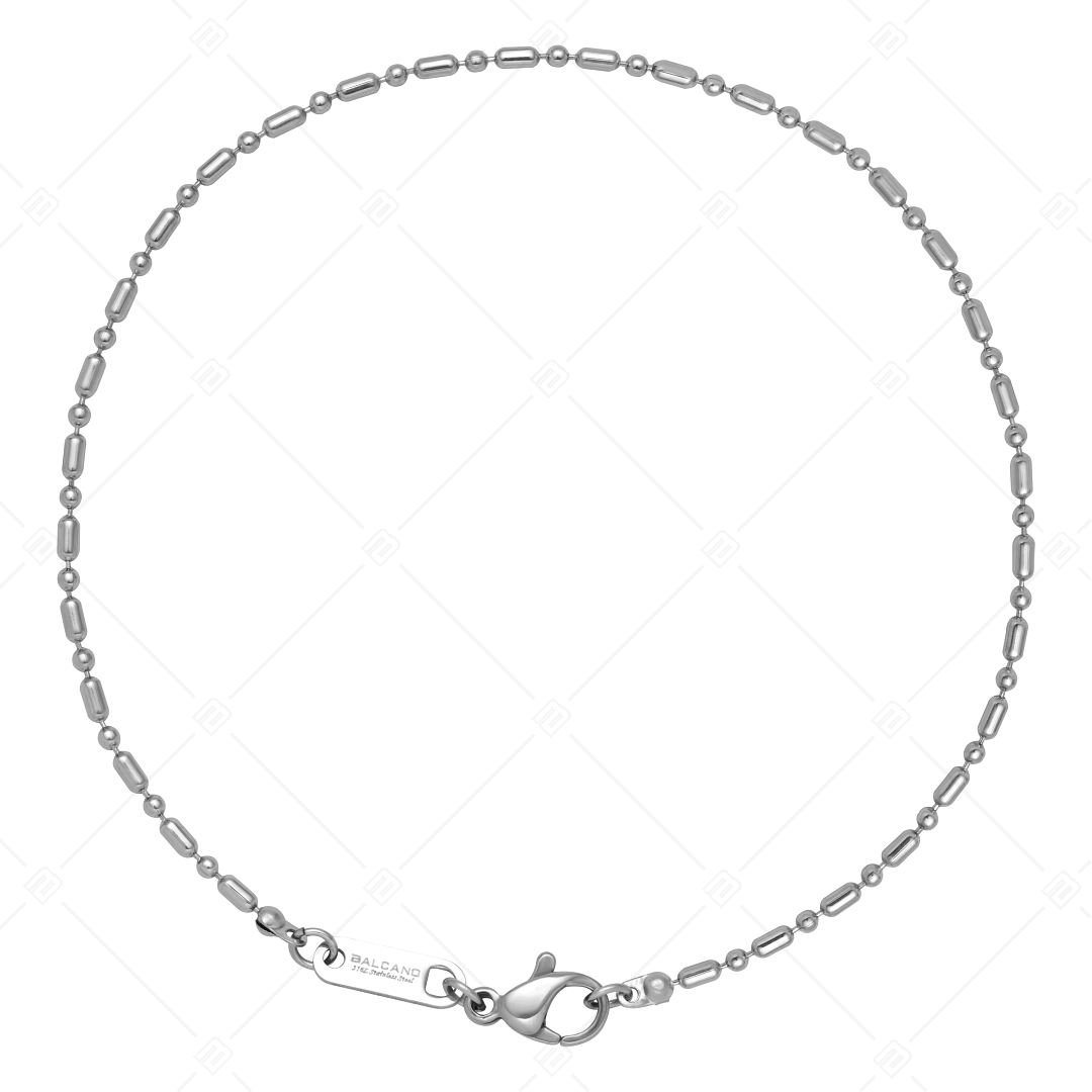 BALCANO - Ball and Bar Chain anklet, high polished - 1,5 mm (751322BC97)