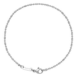 BALCANO - Ball and Bar Chain anklet, high polished - 1,5 mm