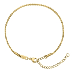 BALCANO - Coffee Chain / Stainless Steel Coffee Chain Anklet, 18K Gold Plated - 2 mm