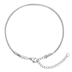 BALCANO - Coffee Chain / Stainless Steel Coffee Chain Anklet, high polished - 2 mm