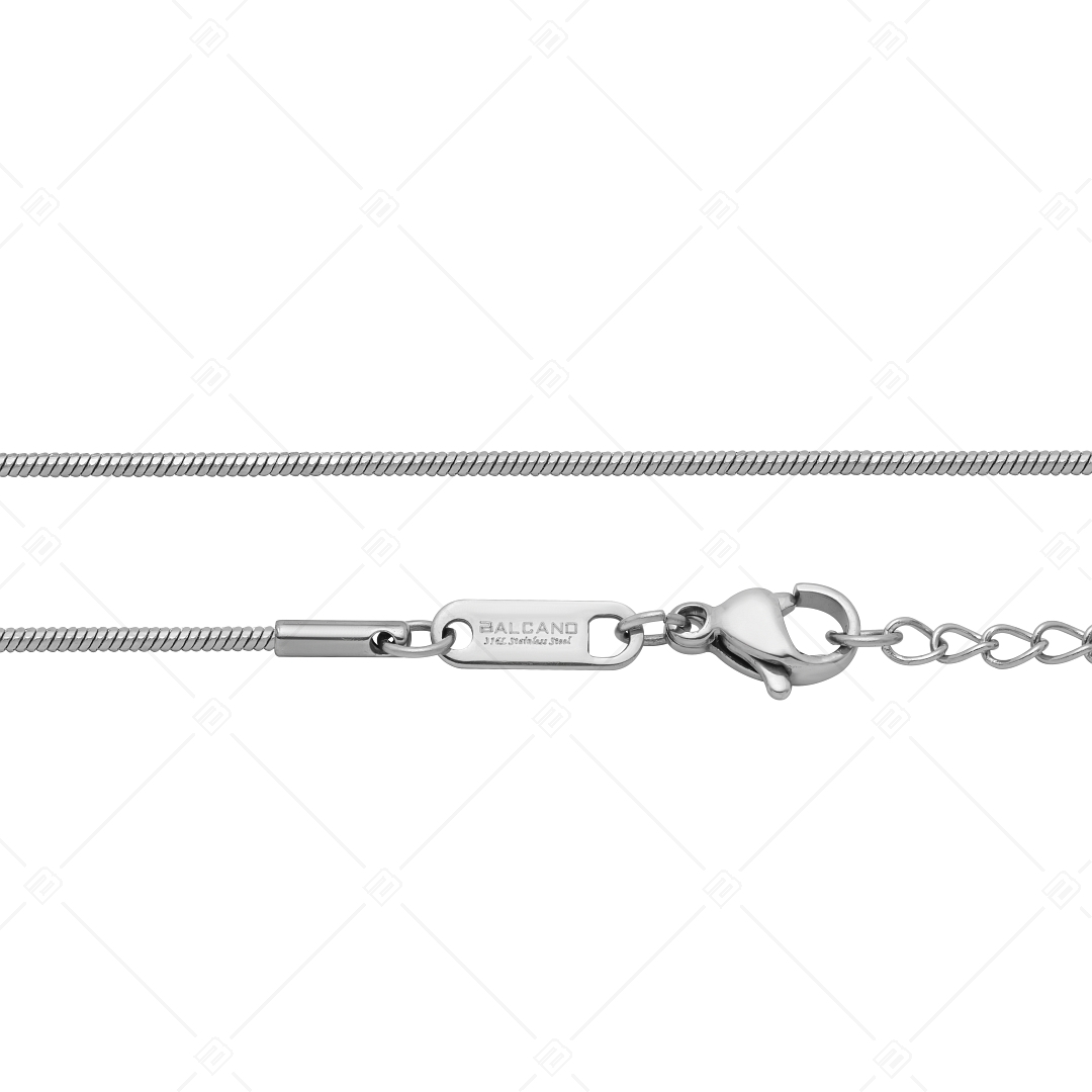 BALCANO - Square Snake / Bracelet de cheville type chaîne serpentine carrée en acier inoxydable avec hautement polie - 1 (751341BC97)