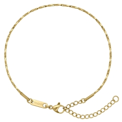 BALCANO - Twisted Cobra / Stainless Steel Twisted Crimpable Chain-Anklet, 18K Gold Plated - 1,35 mm