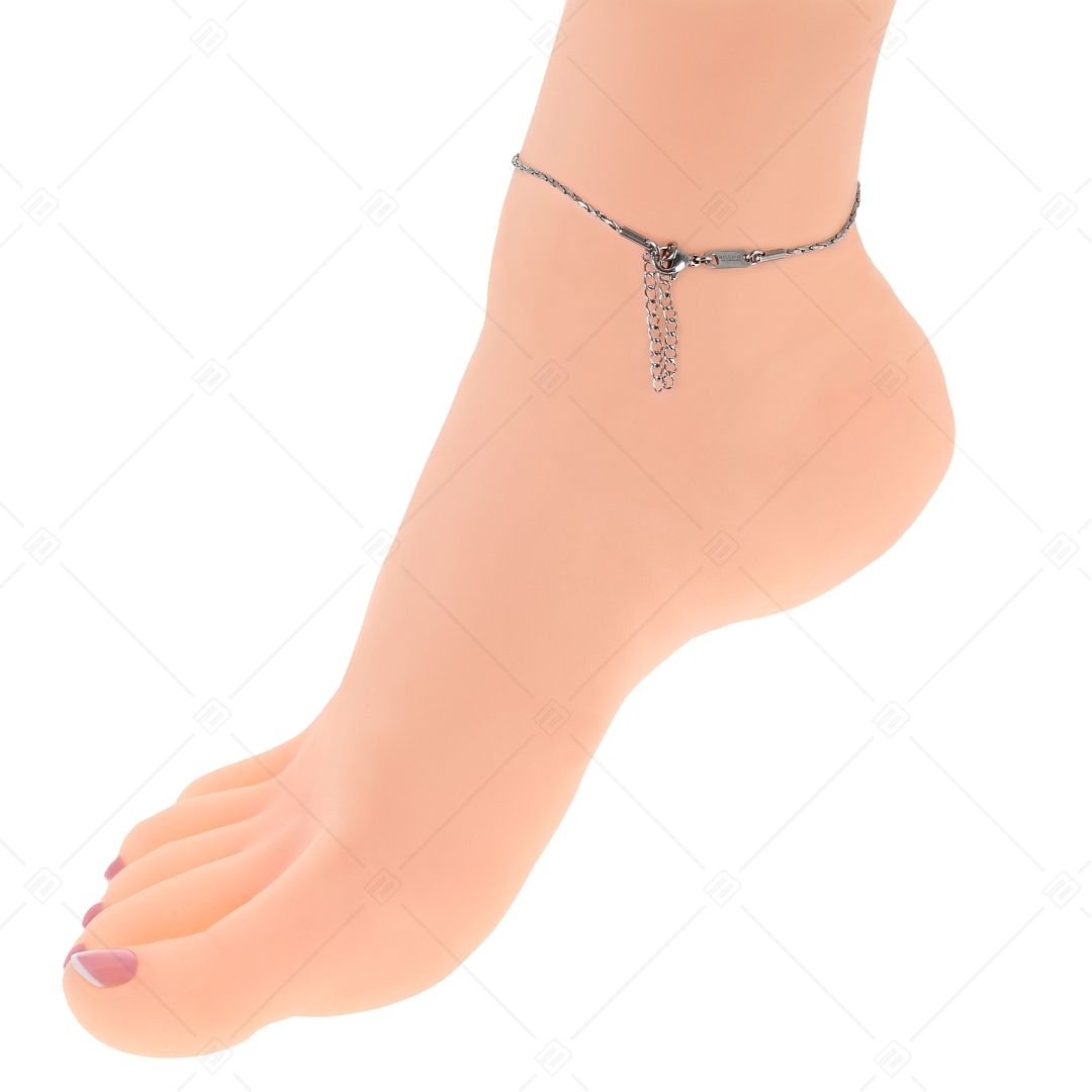 BALCANO - Twisted Cobra / Stainless Steel Twisted Crimpable Chain-Anklet, High Polished - 1,35 mm (751361BC97)
