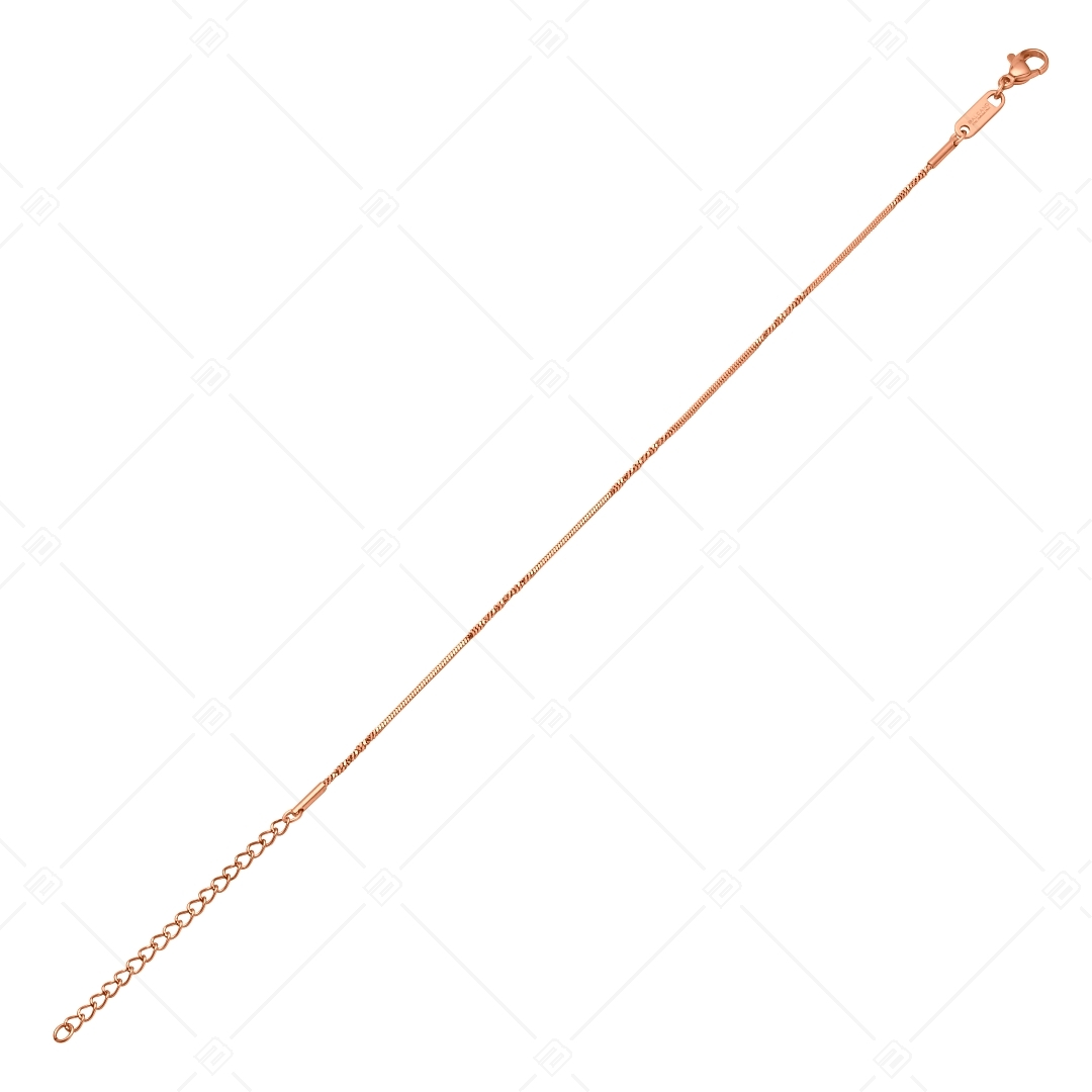 BALCANO - Fancy / Stainless Steel Fancy Chain-Anklet, 18K Rose Gold Plated - 1,1 mm (751370BC96)