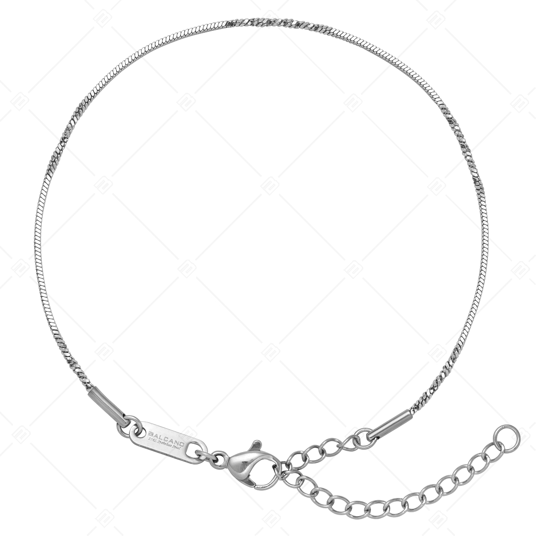 BALCANO - Fancy / Stainless Steel Fancy Chain-Anklet, High Polished - 1,1 mm (751370BC97)