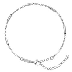 BALCANO - Bar & Link / Stainless Steel Chain-Anklet,, High Polished - 2 / 2,5 mm