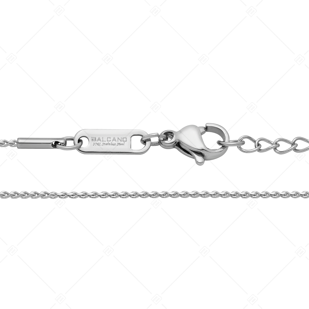 BALCANO - Spiga / Stainless Steel Spiga Chain-Anklet, High Polished - 1,1 mm (751400BC97)