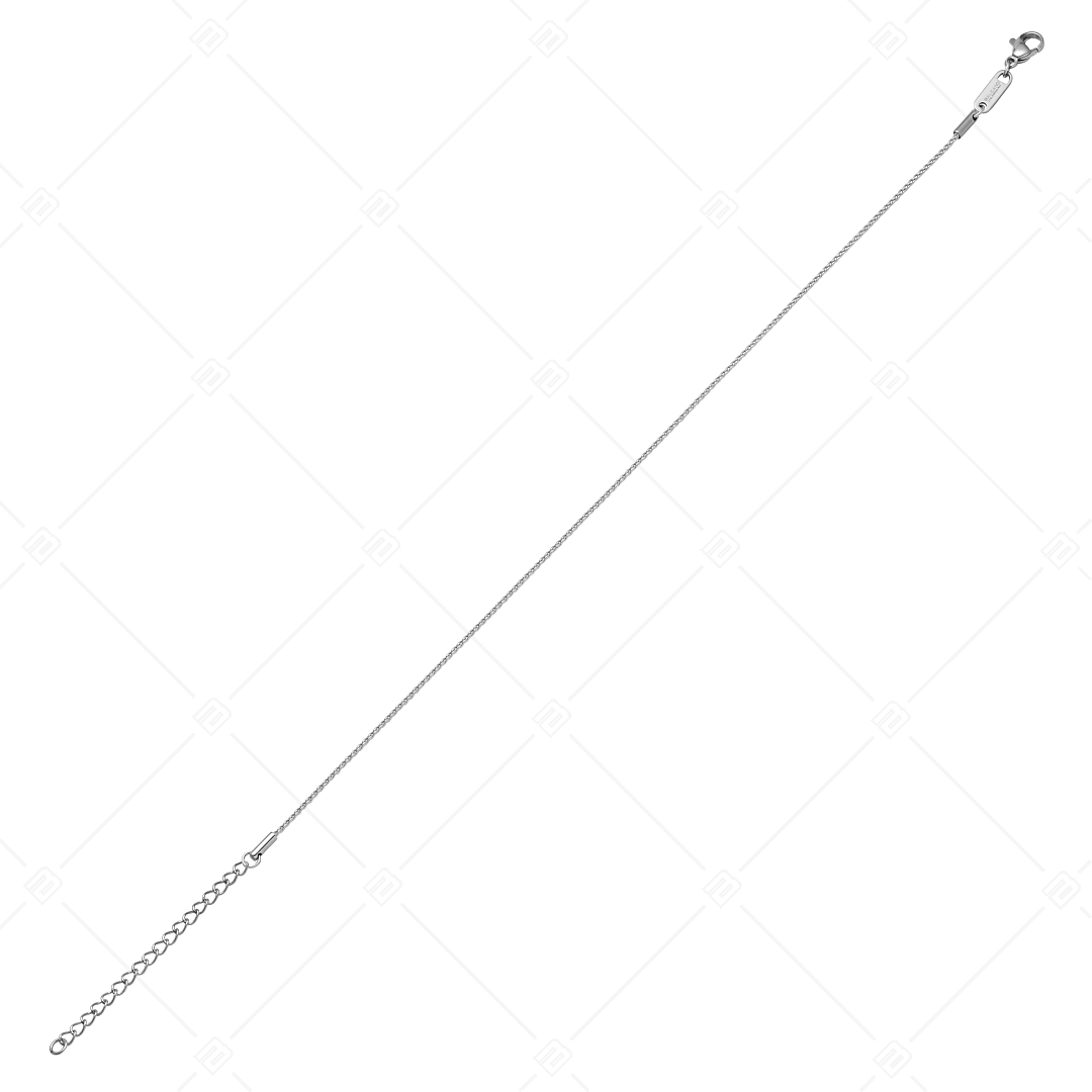 BALCANO - Spiga / Stainless Steel Spiga Chain-Anklet, High Polished - 1,1 mm (751400BC97)