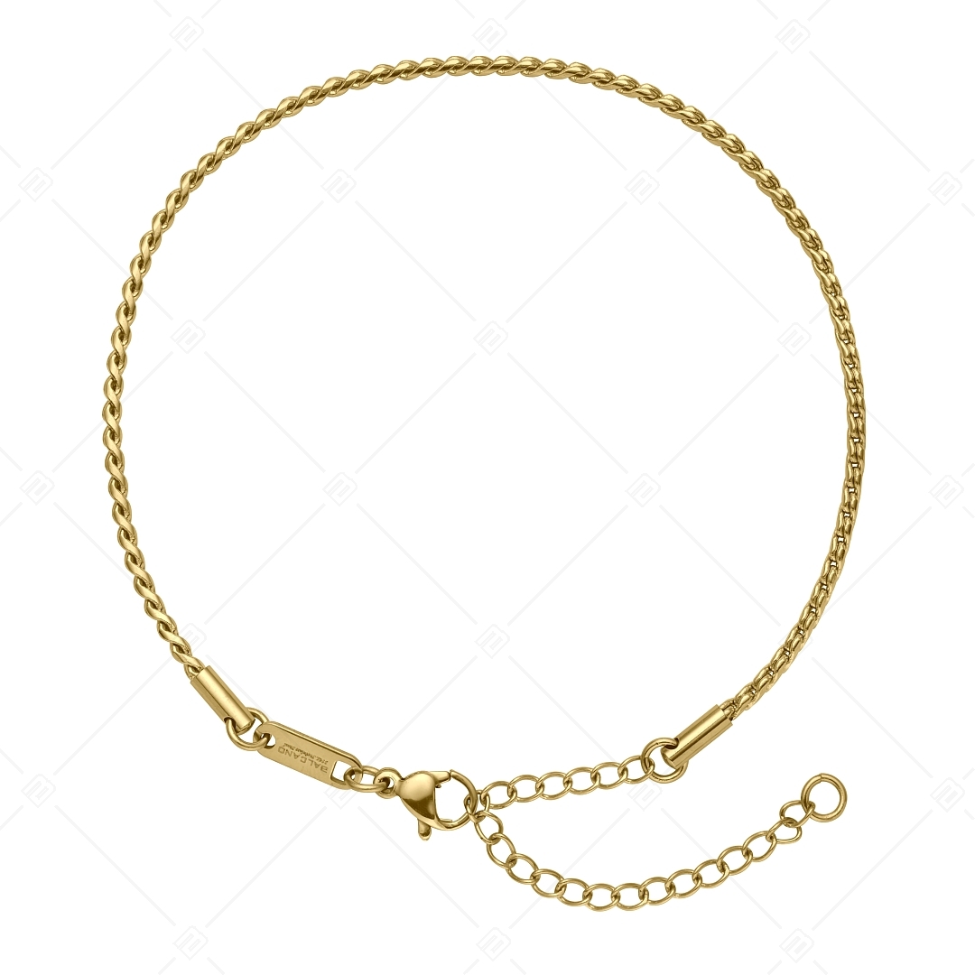 BALCANO - Spiga / Stainless Steel Spiga Chain-Anklet, 18K Gold Plated - 1,9 mm (751403BC88)