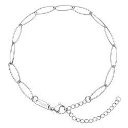 BALCANO - Marquise / Stainless Steel Marquise Chain-Anklet, High Polished - 5 mm