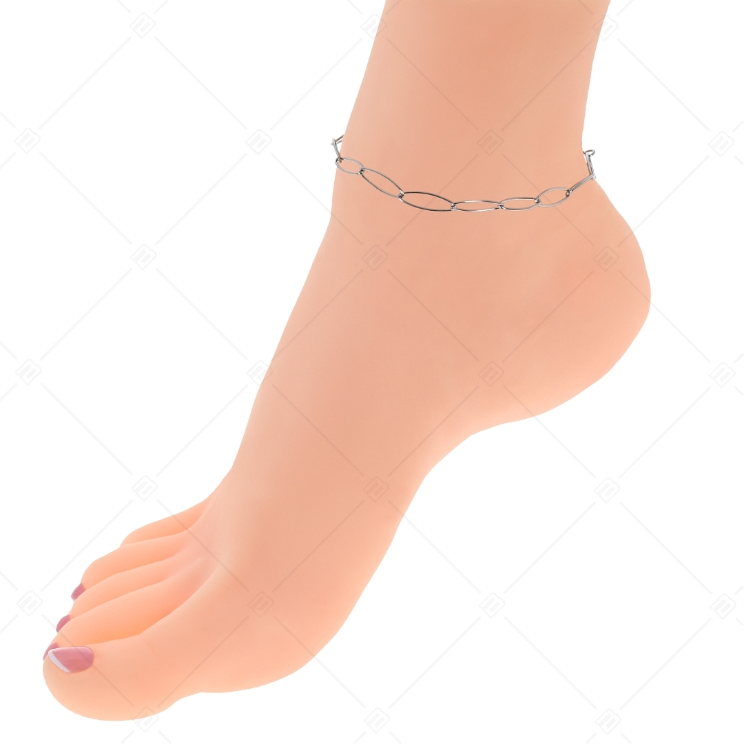 BALCANO - Marquise / Stainless Steel Marquise Chain-Anklet, High Polished - 5 mm (751447BC97)