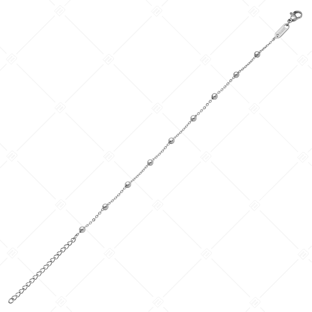 BALCANO - Beaded Cable / Stainless Steel Beaded Cable Chain-Anklet, High Polished - 1,5 mm (751452BC97)