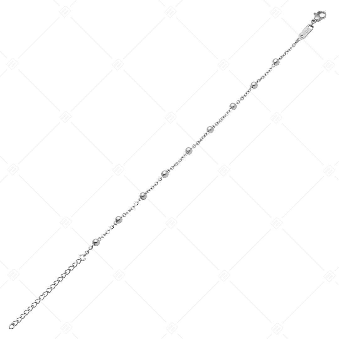 BALCANO - Beaded Cable / Edelstahl Ankerkette-Fußkette mit Kugeln und Spiegelglanzpolierung - 2 mm (751453BC97)