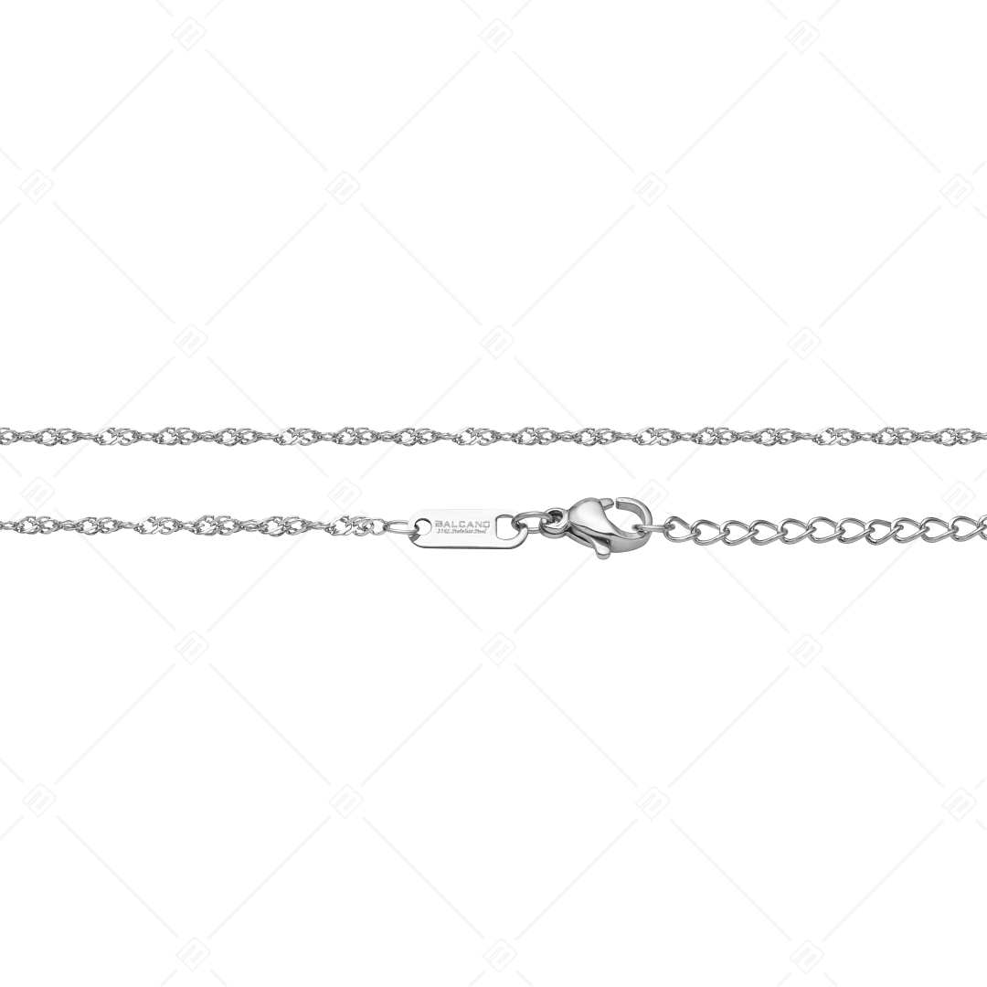 BALCANO - Singapore / Stainless Steel Singapore Chain-Anklet, High Polished - 1,2 mm (751461BC97)