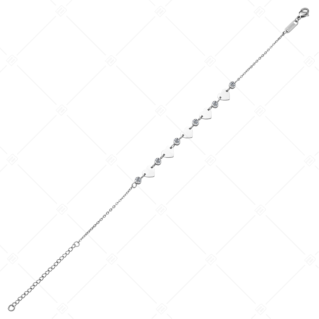 BALCANO - Innamorato / Bracelet de cheville d'ancre en acier inoxydable en pierre zirconium avec hautement polie (751502BC97)
