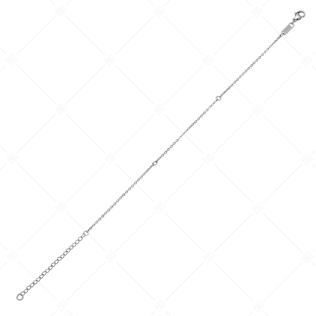 BALCANO - Variable / Stainless Steel Cable Chain Anklet for Different Charms, High Polished (751503BC97)