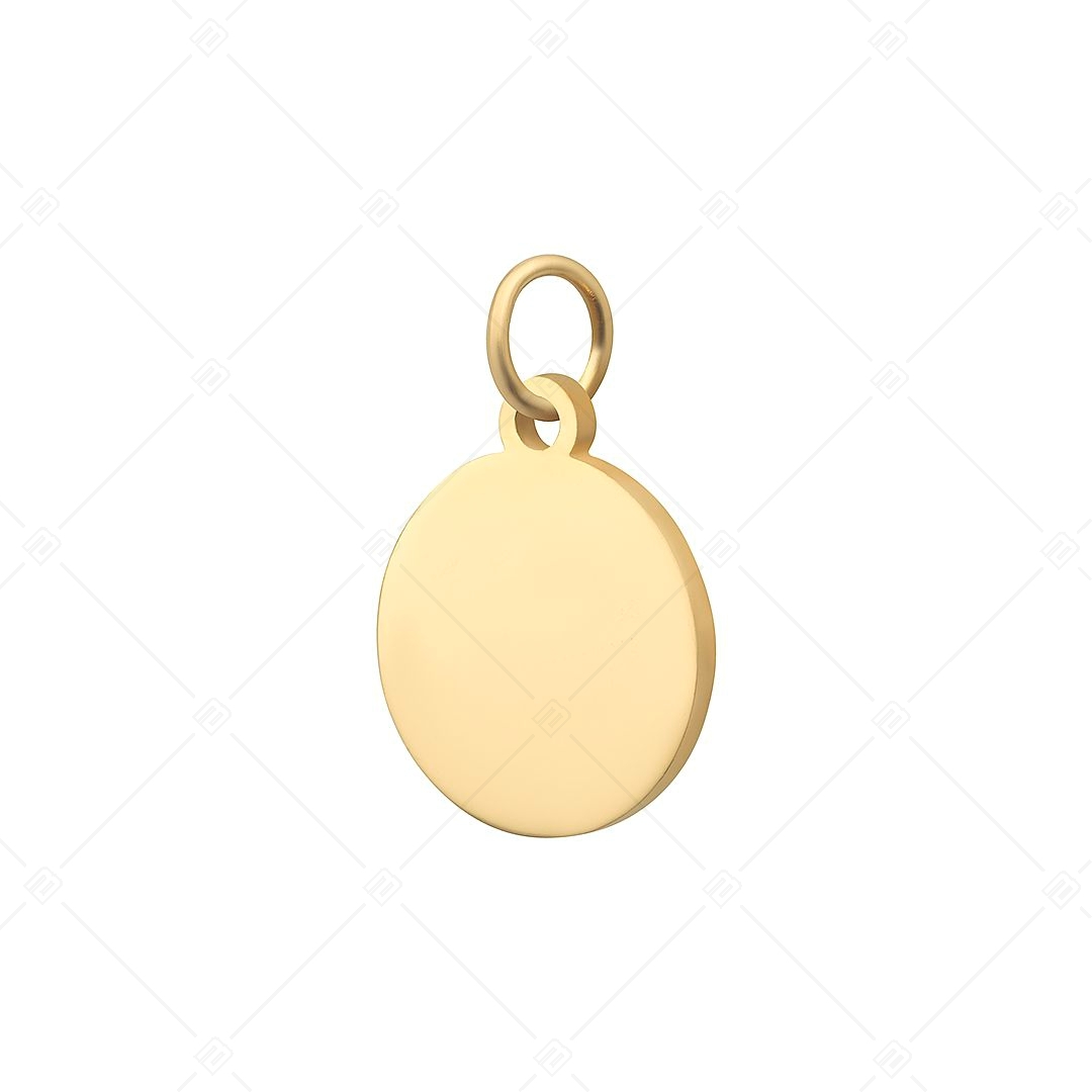 BALCANO - Stainless Steel Round Charm, 18K Gold Plated (851019CH88)