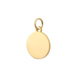 BALCANO - Stainless Steel Round Charm, 18K Gold Plated