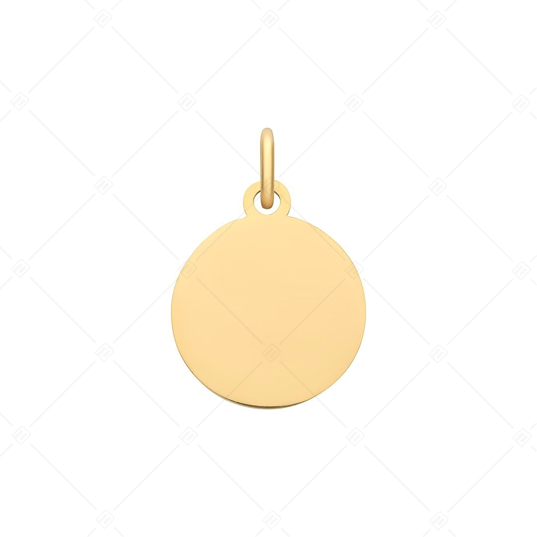BALCANO - Stainless Steel Round Charm, 18K Gold Plated (851019CH88)