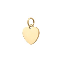 BALCANO - Stainless Steel Heart Shaped Charm, 18K Gold Plated