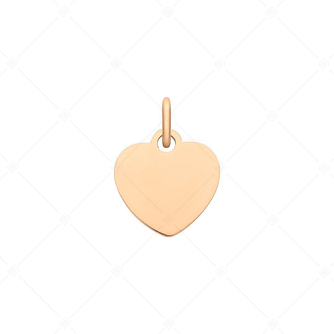 BALCANO - Stainless Steel Heart Shaped Charm, 18K Rose Gold Plated (851020CH96)