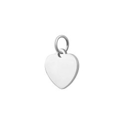 BALCANO - Stainless Steel Heart Shaped Charm, High Polished