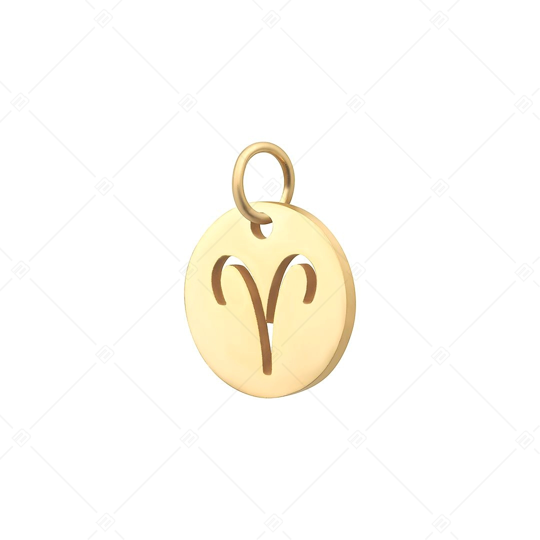 BALCANO - Stainless Steel Horoscope Charm, 18K Gold Plated - Aries (851022CH88)
