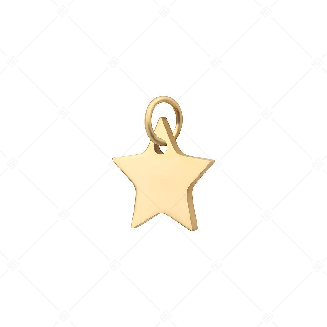 BALCANO - Stainless Steel Star Shaped Charm, 18K Gold Plated (851033CH88)