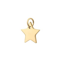 BALCANO - Charm en forme d'étoile, plaqué or 18 K